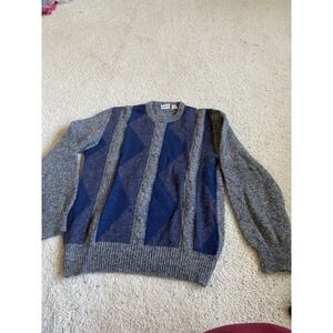 M-Vintage Maglificio Florence Multicolor Geometric 100% Wool Sweater-Size M